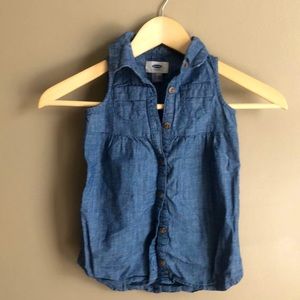 Old Navy Girls 2T Denim Shirtdress, button down
